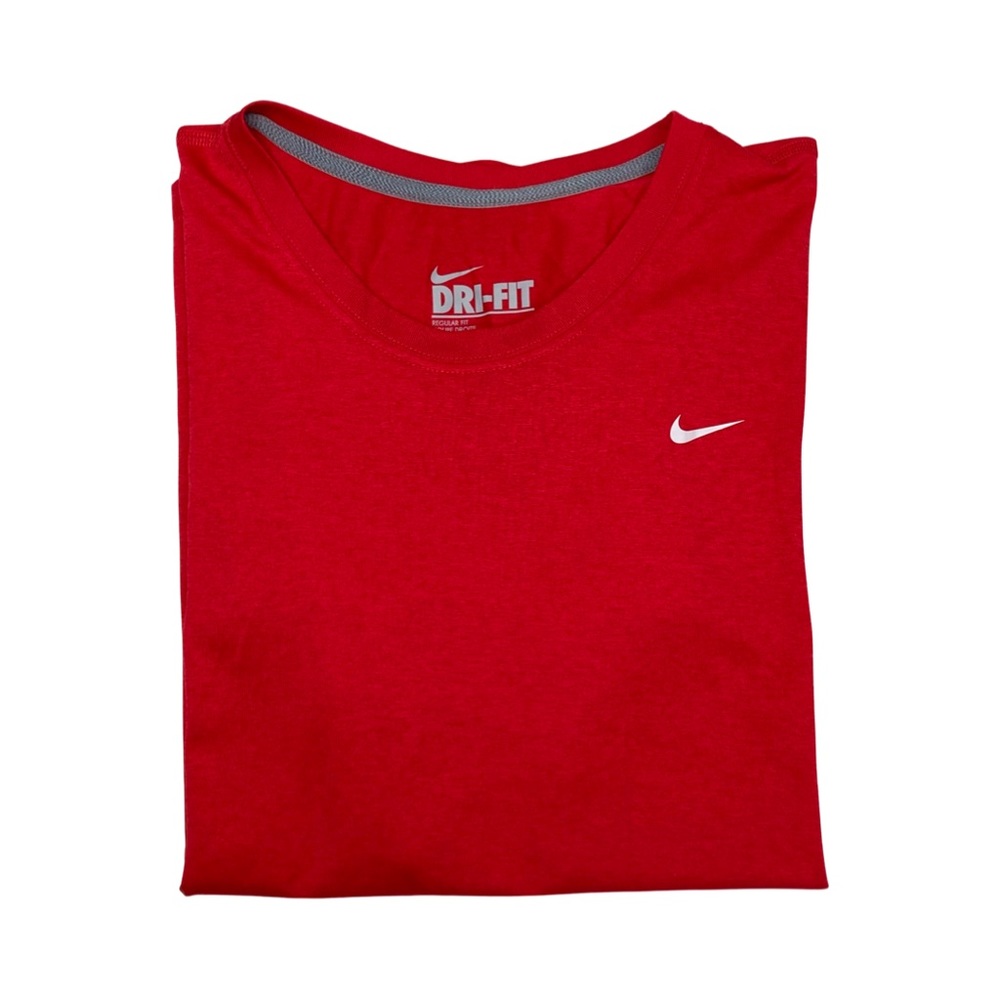 Nike Dri-Fit Mens Short Sleeve Crew Neck Regular Fit Tee Size XL Red